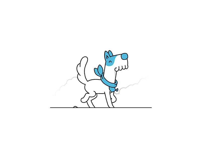 blueDogJumpRunning